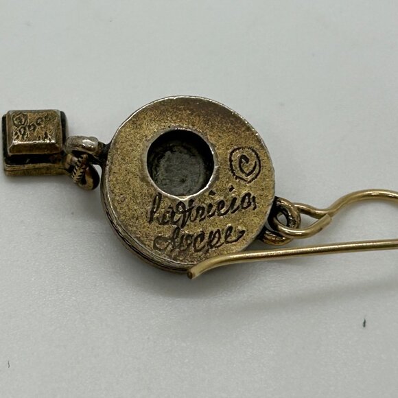 Patricia Locke Dangle Earrings With Antique Brass-Tone Finish Pierced - Picture 9 of 16